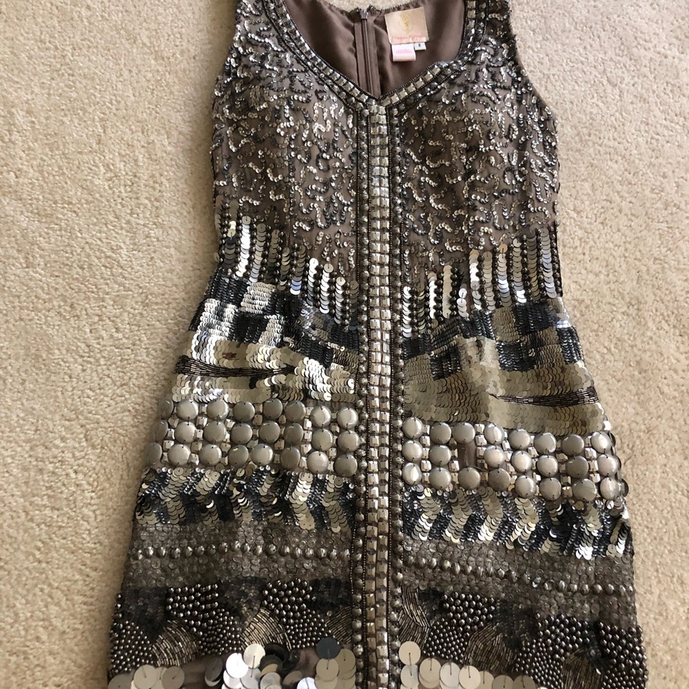 Precious Formals metallic cocktail dress size 2